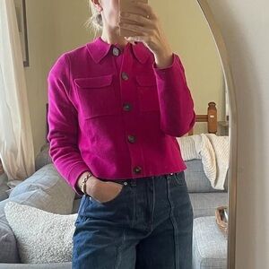 Vibrant Magenta Button-Up Betty Cardigan From Sezane